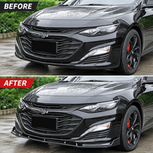 NINTE For 2016-2024 Chevrolet Malibu Front Lip ABS 3PCs Front Bumper Splitters - NINTE