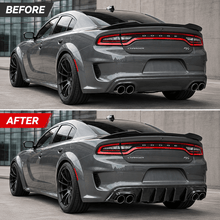 NINTE For 2020-2023 Dodge Charger Widebody Quad Exhaust Rear Diffuser Rear Bumper Lip - NINTE