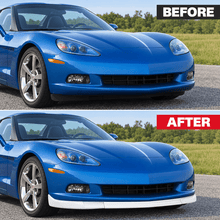 NINTE Front Bumper Lip Splitter Kit Fit for Corvette C6 Base Model 2005-2013 Painted Gloss Black ABS Plastic 3-Piece ZR1 Style