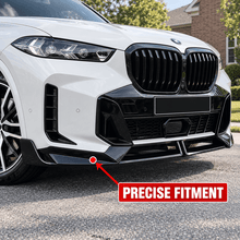 NINTE Front Bumper Lip Fit for 2024-2026 BMW LCI G05 X5 M-Sport MP Style Painted Gloss Black One Piece Sport Style Without Logo - NINTE