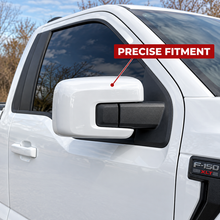 NINTE Side Mirror Cover Caps Fit for Ford F-150 2021-2025 Painted Gloss Black One Piece without Turn Signal Holes Without Logo