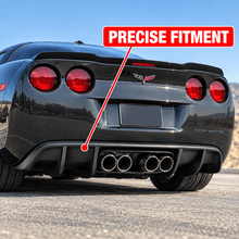 NINTE Rear Bumper Lip Splitter Kit Fit for Chevrolet Corvette C6 2005-2013 Painted Gloss Black ABS Plastic Without Logo - NINTE