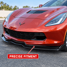 NINTE Front Bumper Lip Splitter For 2014-2019 Chevy Corvette C7 Z06 Stingray Grand Sport Stage 2 Front Lip Front Bumper Chin Splitter - NINTE