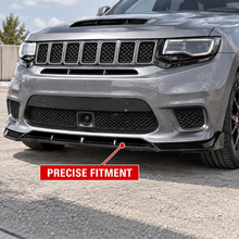 NINTE Front Lip Spoiler For 2014-2021 Jeep Grand Cherokee SRT/2018-2021 Trackhawk Front Bumper Lip Spoiler Splitter Guard Bodykit Glossy Black ABS 3Pcs - NINTE