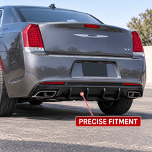 NINTE Rear Diffuser For 2015-2021 Chrysler 300 Dual Rectangle Exhaust Opening Rear Bumper Lip - NINTE