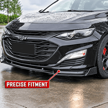 NINTE For 2016-2024 Chevrolet Malibu Front Lip ABS 3PCs Front Bumper Splitters - NINTE