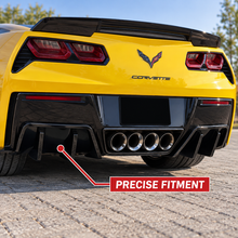NINTE STG 3 Big Fin Rear Diffuser FOR 2014-2019 Chevrolet Corvette C7 Gloss Black