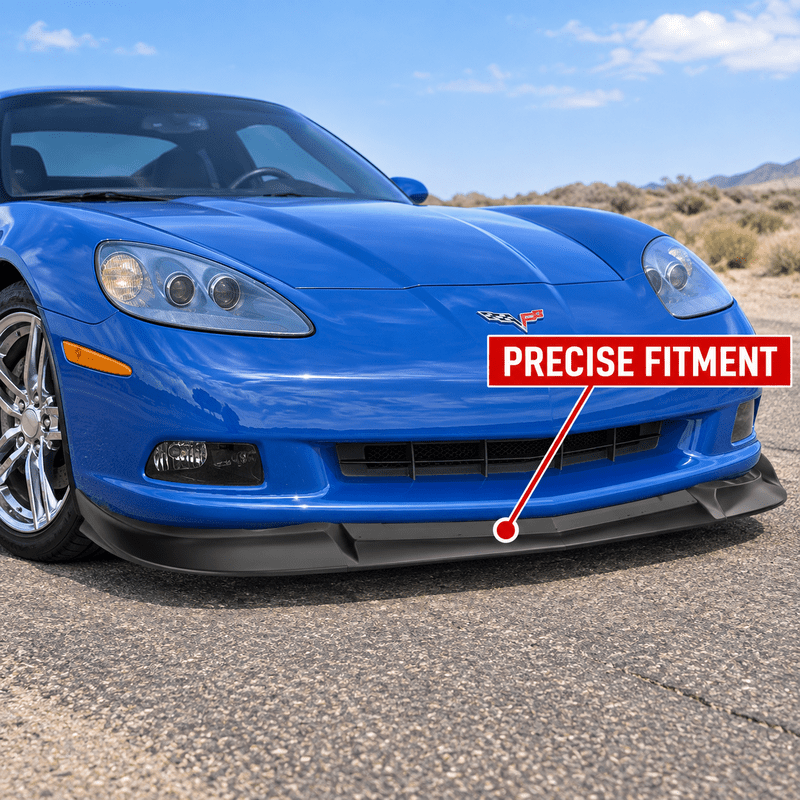 NINTE ZR1-Style Front Bumper Lip Splitter for 2005-2013 Chevrolet Corvette C6 Base – Track-Inspired Aero - NINTE