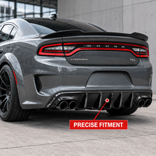 NINTE For 2020-2023 Dodge Charger Widebody Quad Exhaust Rear Diffuser Rear Bumper Lip - NINTE