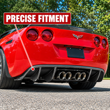NINTE Rear Bumper Lip Splitter Kit Fit for Chevrolet Corvette C6 2005-2013 Painted Gloss Black ABS Plastic Without Logo - NINTE