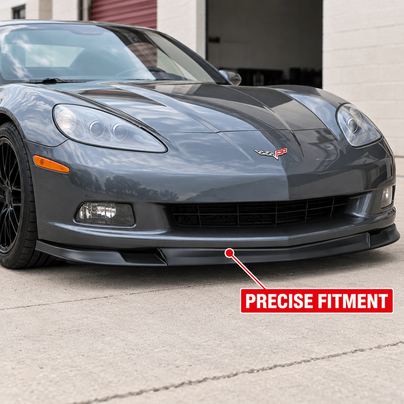 NINTE ZR1-Style Front Bumper Lip Splitter for 2005-2013 Chevrolet Corvette C6 Base – Track-Inspired Aero - NINTE