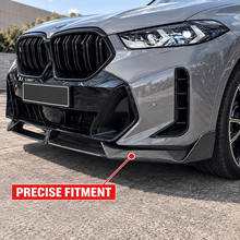 NINTE MP-Style Front Bumper Lip Splitter for 2024-2026 BMW G06 X6 M Sport LCI – Aggressive Sport Aero - NINTE
