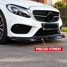 NINTE For 2015-2018 Benz C-Class W205 Sport Front Lip Front Bumper Lip Splitter ABS 3PCS - NINTE
