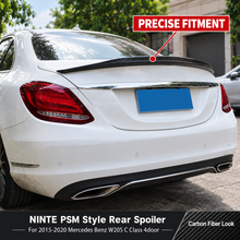 NINTE PSM Style Rear Spoiler For 2015-2020 Mercedes Benz W205 C Class 4door