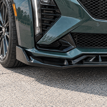 NINTE Front Bumper Lip Splitter Kit Fit for Cadillac CT5-V 2024-2026 Painted Gloss Black 3-Piece Sport Style Without Logo - NINTE