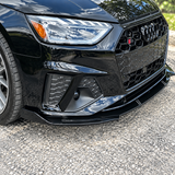 NINTE For 2020-2022 Audi A4 S4 Front Lip ABS Painted 3 Pieces Lower Bumper Splitter