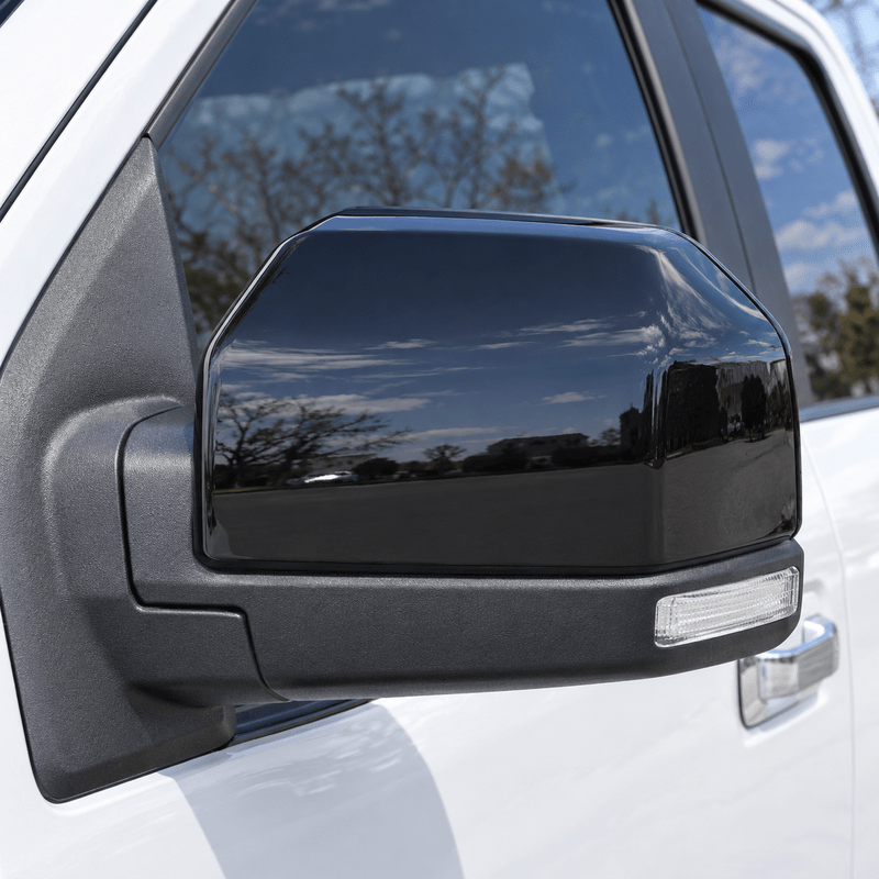 NINTE Mirror Caps for 2015-2020 Ford F-150, Non-Tow Top-Half Covers, 2-Piece - NINTE