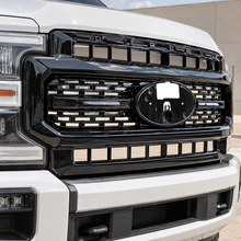 NINTE Front Bumper Grille for 2020-2023 Ford F250 F350 Super Duty ABS Gloss Black - NINTE