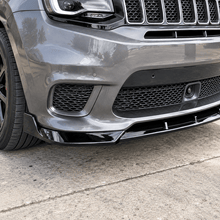 NINTE Front Lip Spoiler For 2014-2021 Jeep Grand Cherokee SRT/2018-2021 Trackhawk Front Bumper Lip Spoiler Splitter Guard Bodykit Glossy Black ABS 3Pcs - NINTE