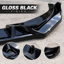NINTE Front Bumper Lip Splitter Kit Fit for Cadillac CT5-V 2024-2026 Painted Gloss Black 3-Piece Sport Style Without Logo - NINTE