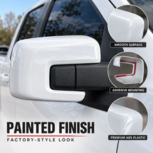 NINTE Side Mirror Cover Caps Fit for Ford F-150 2021-2025 Painted Gloss Black One Piece without Turn Signal Holes Without Logo