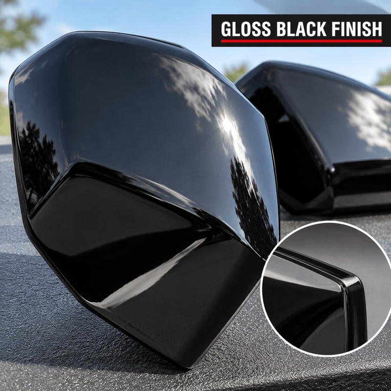 NINTE Mirror Caps for 2015-2020 Ford F-150, Non-Tow Top-Half Covers, 2-Piece - NINTE