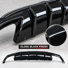 NINTE Rear Diffuser For 2015-2021 Chrysler 300 Dual Rectangle Exhaust Opening Rear Bumper Lip - NINTE