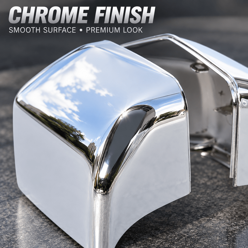 NINTE Mirror Caps for 2015-2020 Ford F-150, Non-Tow Top-Half Covers, 2-Piece - NINTE