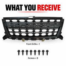 NINTE Front Grill For 2015-2020 Chevy Chevrolet Colorado Upper Grille WT LT Matte Black