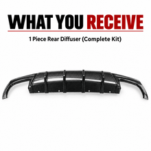 NINTE Rear Diffuser For 2015-2021 Chrysler 300 Dual Rectangle Exhaust Opening Rear Bumper Lip - NINTE