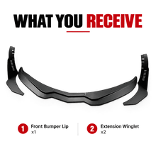 NINTE Stage 3 Front Bumper Lip & Winglet Kit for 2014-2019 Chevrolet Corvette C7 Stingray – Track-Inspired Aero - NINTE