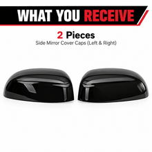 NINTE Side Mirror Cover Caps for 2007-2013 Chevy Silverado 1500, GMC Sierra 1500 & Yukon, Pair - NINTE