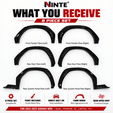 NINTE Paint Matched Fender Flares For 2022-2025 Subaru WRX AFD-AeroflowDynamics - NINTE