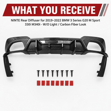NINTE Rear Diffuser for 2019–2022 BMW 3 Series G20 M Sport 330i M340i