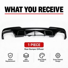 NINTE Rear Bumper Diffuser for 2011-2016 BMW 5 Series F10 520i/528i M Sport – Twin or Quad Exhaust Fitment - NINTE
