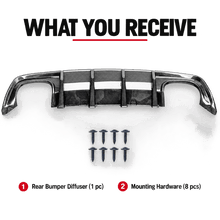NINTE For 2020-2023 Dodge Charger Widebody Quad Exhaust Rear Diffuser Rear Bumper Lip - NINTE