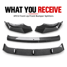 NINTE For 2019-2023 BMW G05 X5 M-Sport 4pc ABS Front Lip Front Bumper Splitters