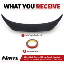 NINTE High-Kick Duckbill Rear Trunk Spoiler for 2022-2026 Toyota GR86 & Subaru BRZ – Sport Profile - NINTE