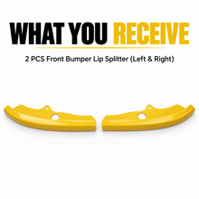NINTE For 2015-2026 Dodge Challenger Scat Pack 2019-2026 R/T GT Front Lip Bumper Guard Front Splitter 2PCs - NINTE