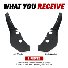 NINTE Front Bumper Corner Winglets For 2015-2021 Ford Mustang GT500 Style - NINTE