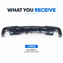NINTE For 2011-2017 BMW 5-Series F10 F11 535d 535i Rear Diffuser M Sport MP Style Twin Outlet Rear Bumper Lip