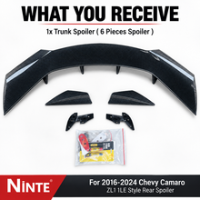 NINTE For 2016-2024 Chevy Camaro Rear Spoiler ZL1 1LE Style High Wing Spoiler Trunk Wing