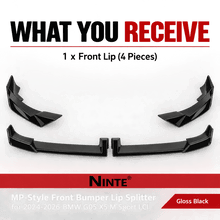 NINTE MP-Style Front Bumper Lip Splitter for 2024-2026 BMW G05 X5 M Sport LCI – Aggressive Sport Aero - NINTE