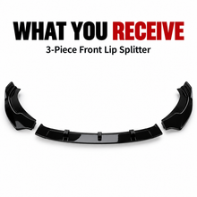 NINTE For 2020-2022 Audi A4 S4 Front Lip ABS Painted 3 Pieces Lower Bumper Splitter