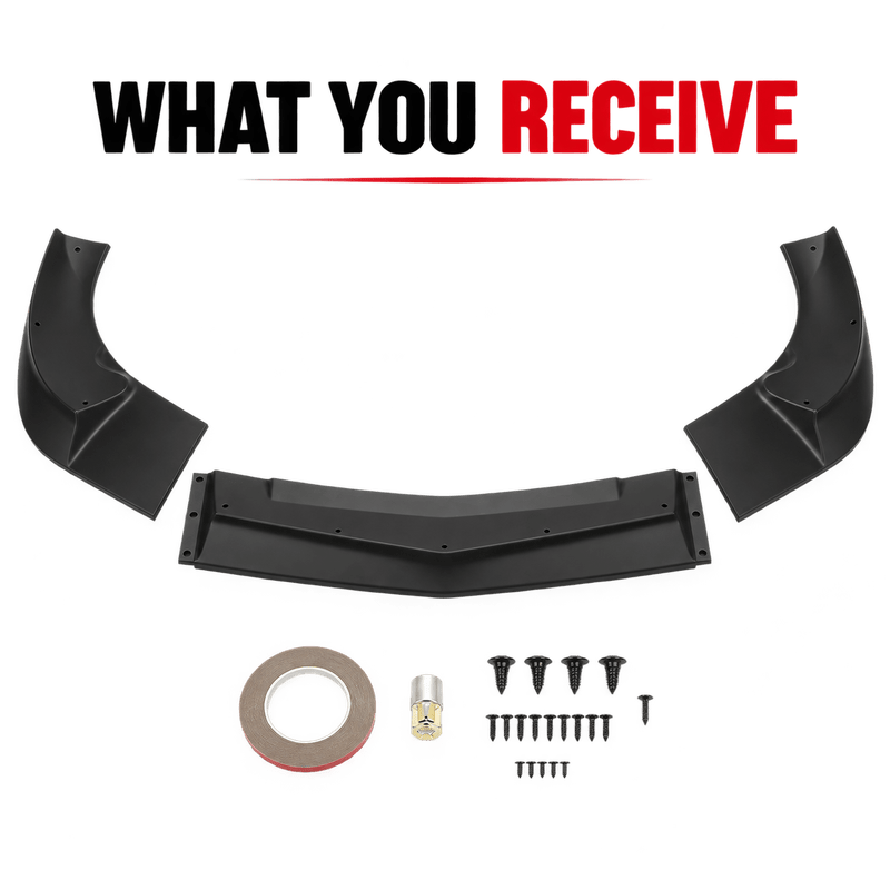 NINTE ZR1-Style Front Bumper Lip Splitter for 2005-2013 Chevrolet Corvette C6 Base – Track-Inspired Aero - NINTE