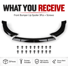 NINTE Front Lip Spoiler For 2014-2021 Jeep Grand Cherokee SRT/2018-2021 Trackhawk Front Bumper Lip Spoiler Splitter Guard Bodykit Glossy Black ABS 3Pcs - NINTE