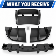 NINTE Rear Bumper Lip Splitter Kit Fit for Chevrolet Corvette C6 2005-2013 Painted Gloss Black ABS Plastic Without Logo - NINTE