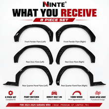 NINTE Paint Matched Fender Flares For 2022-2025 Subaru WRX AFD-AeroflowDynamics - NINTE