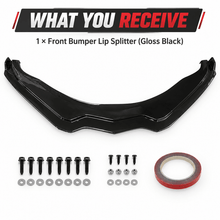 NINTE Front Bumper Lip Splitter For 2014-2019 Chevy Corvette C7 Z06 Stingray Grand Sport Stage 2 Front Lip Front Bumper Chin Splitter - NINTE
