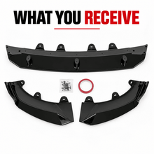NINTE For BMW G01 X3 G02 X4 LCI M Sport 2022-25 GT-Style Glossy Black Front Bumper Lip - NINTE